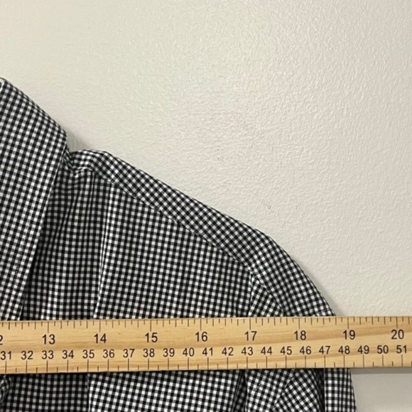 Ralph Lauren Mens Black Blaire Gingham Check LS Custom Fit Shirt Size XL - Picture 7 of 10